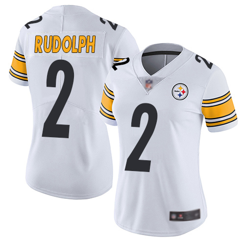 Women Pittsburgh Steelers Football 2 Limited White Mason Rudolph Road Vapor Untouchable Nike NFL Jersey
